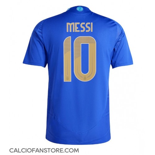 Maglia Calcio Argentina Lionel Messi #10 Seconda Divisa Copa America 2024 Manica Corta